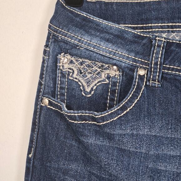 ND Weekend Embroidered Rhinestone Pocket Women's Jeans. Dark Blue. Size 16 - Picture 5 of 11